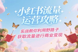 小红书流量运营攻略，实战教你利用野路子获取流量进行商业变现
