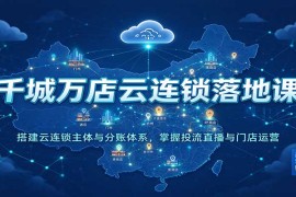 千城万店云连锁落地实操课：主体搭建与分账体系搭建 投流直播及门店运营全攻略