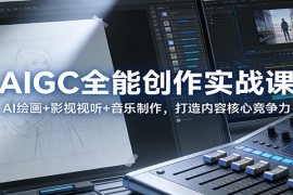 AIGC全能创作实战课：AI绘画+影视视听+音乐制作，打造内容核心竞争力