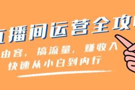 直播间运营全攻略：做由容，搞流量，赚收入一快速从小白到内行（46节课）