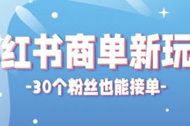 合新手小白操作的小红书商单新玩法，低粉丝也能接单，一个月接三单赚了150+！