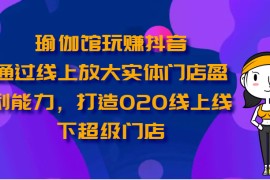 瑜伽馆玩赚抖音-通过线上放大实体门店盈利能力，打造O2O线上线下超级门店