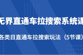 无界直通车拉搜索系统课-各类目直通车拉搜索玩法（5节课）