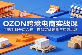 OZON跨境电商实战课：手把手教开店入驻，选品定价铺货与店铺运营