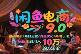 闲鱼电商9.0，基础建设/商品运营/流量优化/高阶玩法，从新手到月入10万+的方法论