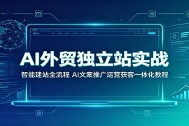 AI外贸独立站实战：智能建站全流程，AI文案推广运营获客一体化教程