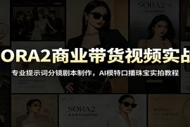 SORA2商业带货视频实战：专业提示词分镜剧本制作，AI模特口播珠宝实拍教程