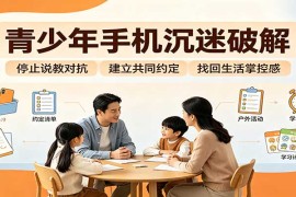 青少年手机沉迷破解：跳出管控说教思维，六步法引导孩子夺回注意力掌控权