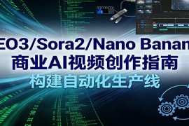 VEO3/Sora2/Nano Banana商业AI视频创作指南，构建自动化生产线