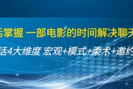 谈话掌握一部电影的时间解决聊天问题：谈话四大维度:宏观+模式+柔术+邀约