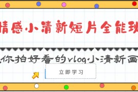 情感小清新短片全能班-教你拍好看的vlog小清新画面（30节课）