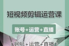 南小北短视频剪辑运营课：账号+运营+直播，零基础学习手机剪辑【视频课程】