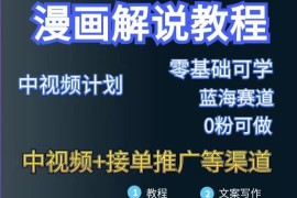 漫画解说保姆级教程，彻底解决版权问题，轻松月入上万（无水印）