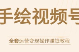 手绘视频号全套运营变现实战教程，无货源玩赚视频号带货赚钱