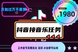外面收费1980抖音音乐接任务赚钱项目【任务渠道+详细教程】