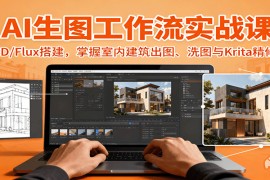 AI生图工作流实战课：SD/Flux搭建，掌握室内建筑出图、洗图与Krita精修