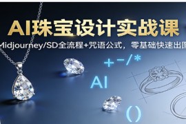 AI珠宝设计实战课：Midjourney/SD全流程+咒语公式，零基础快速出图