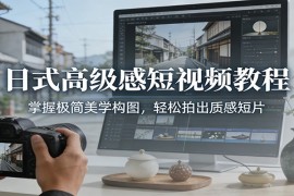 日式高级感短视频教程：掌握极简美学构图，轻松拍出质感短片