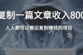 复制粘贴自动化赚钱的公文项目，复制一篇文章收入8000元，人人可操作
