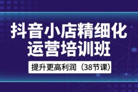  抖音小店精细化运营培训班，提升更高利润（38节课）
