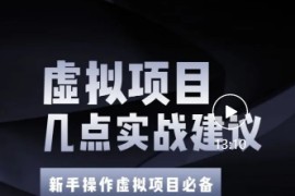 通过数据分析，总结给新手操作虚拟项目的几点建议