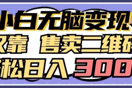 小白无脑变现，仅靠售卖二维码，轻松日入300+