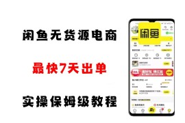 闲鱼无货源电商，实操保姆级教程，适合新手小白