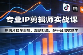 专业IP剪辑师实战课：IP切片挂车剪辑，爆款打造，多平台增收教学