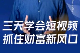 鹤老师三天学会短视频，抓住财富新风口（完结）