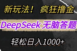 新玩法！利用DeepSeek，复制粘贴，无脑简单答题，疯狂撸新平台收益，轻松日入1000+