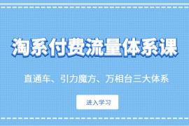 淘系付费流量体系课 直通车、引力魔方、万相台三大体系 