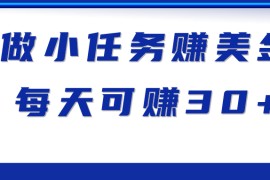 做小任务赚钱项目，仅需1分钟完成一个任务，每天可赚30美金