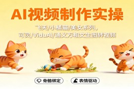 AI视频制作实操，飞天/小橘猫/美女系列，可灵/ViduAl/通义万相文生图转视频