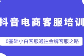 抖音电商客服培训，0基础小白客服通往金牌客服之路  