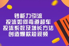 钞 能 力 引 流：投流弯道超车，投流系数及增长方法，创造爆款短视频（20节）