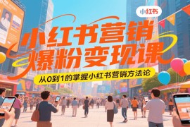 小红书营销爆粉变现课，从0到1的掌握小红书营销方法论