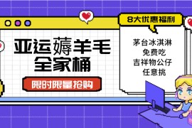 亚运薅羊毛全家桶：8大优惠福利随易挑（附全套教程）