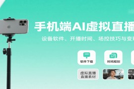 手机端AI虚拟直播课：设备软件、开播时间、场控技巧与变现方式