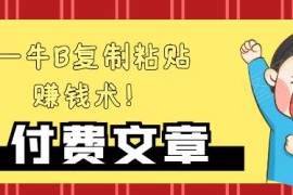 牛B复制粘贴赚钱术！牛逼持久收入极品闷声发财项目，首发揭秘独此一家！