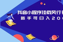 抖音小程序挂载风行视频变现项目日入200+