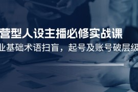 运营型人设主播必修实战课：行业基础术语扫盲，起号及账号破层级