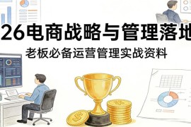 2026电商战略与管理落地班，老板必备运营管理实战资料