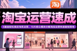 淘宝运营速成，0基础轻松搞定网店运营，10大核心模块分解快速复制落地（更新）