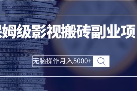 保姆级影视搬砖副业项目 无脑操作月入5000+ 