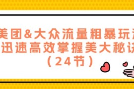 美团&amp;大众流量粗暴玩法，迅速高效掌握美大秘诀（24节）
