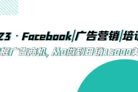 Facebook|广告营销|培训班，挖掘广告商机，从0做到日销15000美