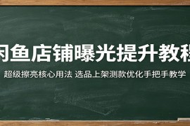 闲鱼店铺曝光提升教程：超级擦亮核心用法，选品上架测款优化手把手教学