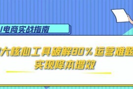 AI电商实战指南：3大核心工具破解80%运营难题，实现降本增效