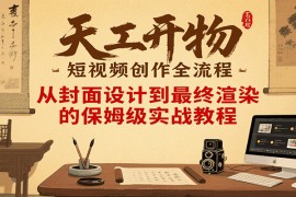 天工开物短视频创作全流程，从封面设计到最终渲染的保姆级实战教程