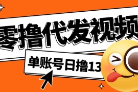 零撸代发视频，单账号每天撸13元，零粉丝就可以撸，新手福利！